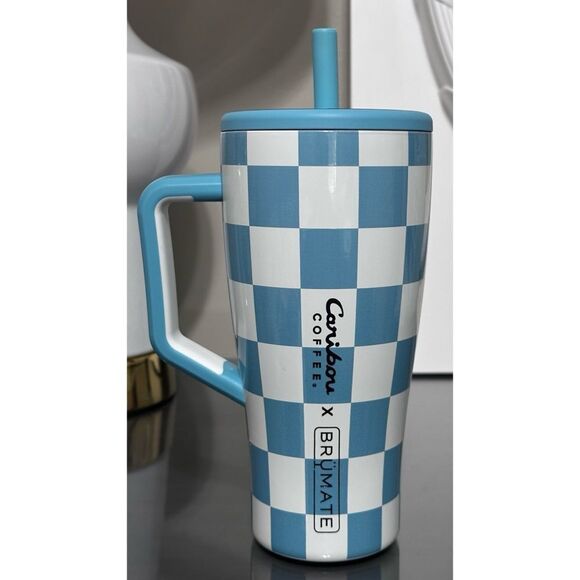 LIMITED EDITION BRUMATE X CARIBOU COFFEE EXCLUSIVE 30oz Era, CARIBLUE CHECKER - Picture 2 of 5